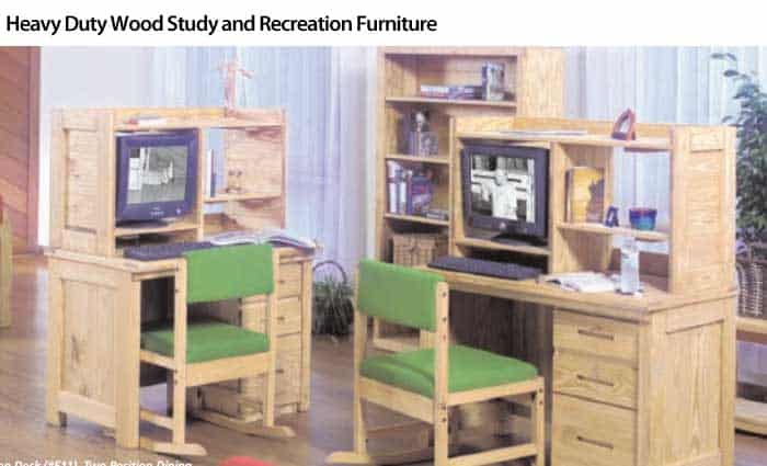 Heavy Duty Wood Study and Recreation Furniture