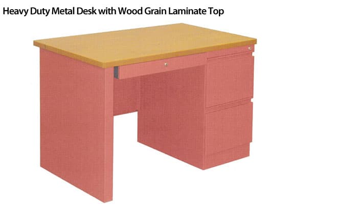 Heavy-Duty-Metal-Desk-with-Wood-Grain-Laminate-Top