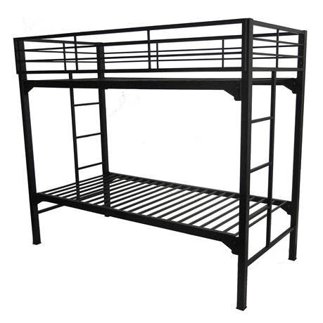 Heavy Duty Metal Bunk Bed with Tub Cross Bars